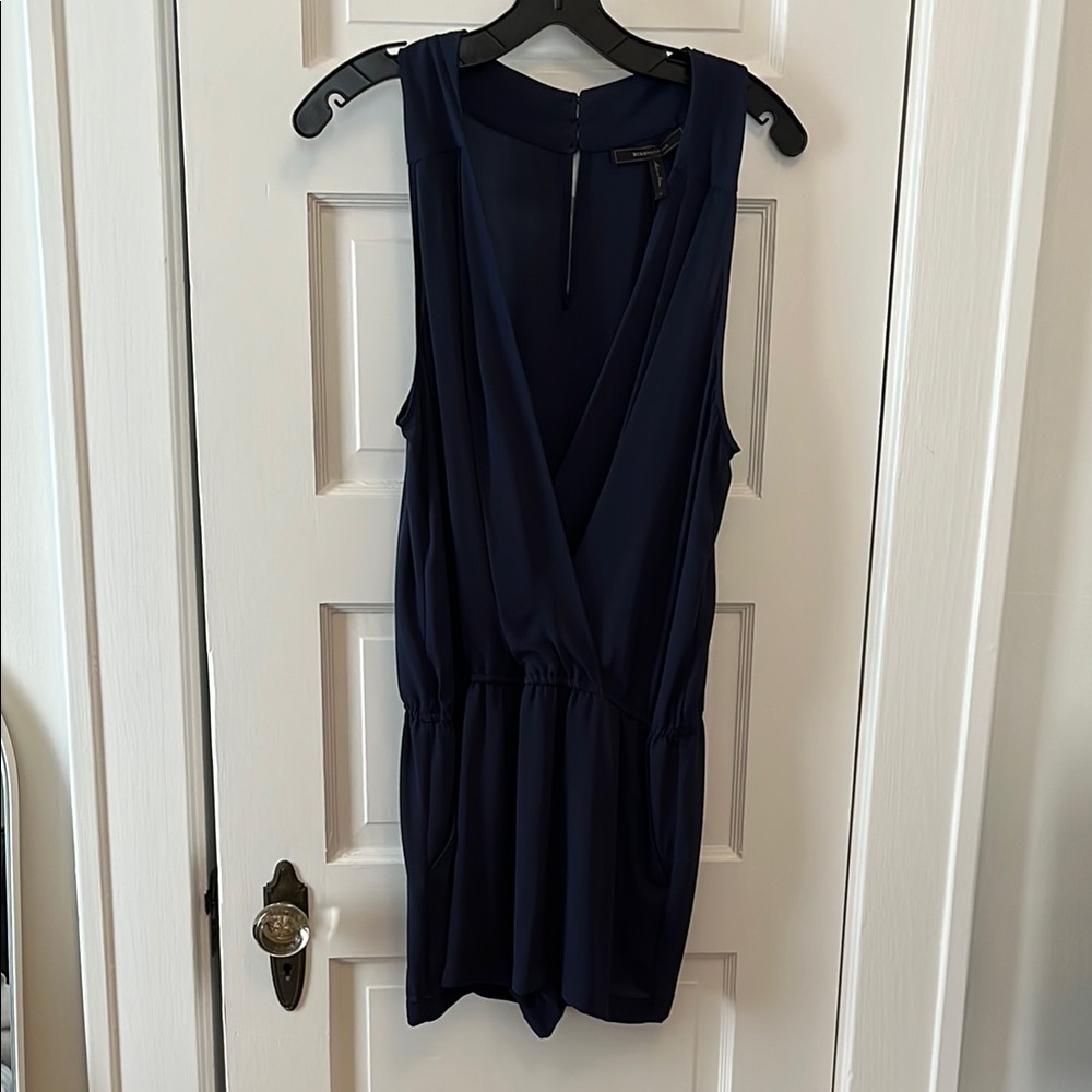 BCBG navy short romper